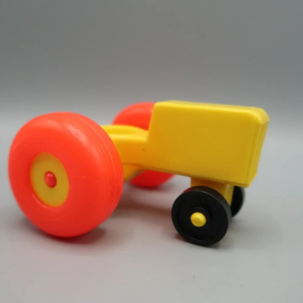 Vintage Little People's 1980's Yellow & Orange Farm Tractor Toy